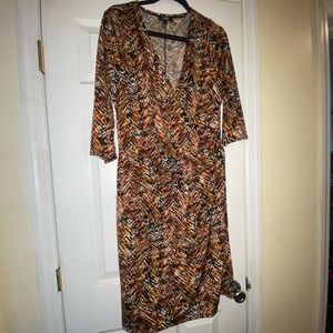 Multi-Color Neutral Dress, Plus Size